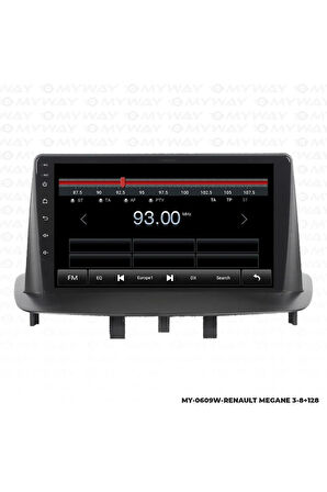 RENAULT MEGANE 3 ANDROİD 12 MULTİMEDYA CARPLAY 4GB RAM+64GB HDD NAVİGASYON EKRAN