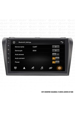 MAZDA 3 ANDROİD 12 MULTİMEDYA CARPLAY 4GB RAM+64GB HDD 2004-2009 NAVİGASYON EKRAN