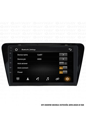 SKODA OCTAVİA ANDROİD 12 MULTİMEDYA CARPLAY 4GB RAM+64GB HDD 2015-2020 NAVİGASYON EKRAN