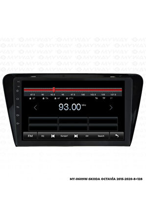 SKODA OCTAVİA ANDROİD 12 MULTİMEDYA CARPLAY 4GB RAM+64GB HDD 2015-2020 NAVİGASYON EKRAN