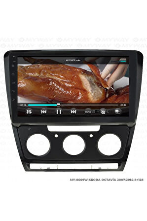 SKODA OCTAVİA ANDROİD 12 MULTİMEDYA CARPLAY 4GB RAM+64GB HDD 2007-2014 NAVİGASYON EKRAN