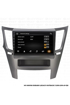 SUBARU OUTBACK 3 ANDROİD 12 MULTİMEDYA CARPLAY 4GB RAM+64GB HDD 2010-2014 NAVİGASYON EKRAN