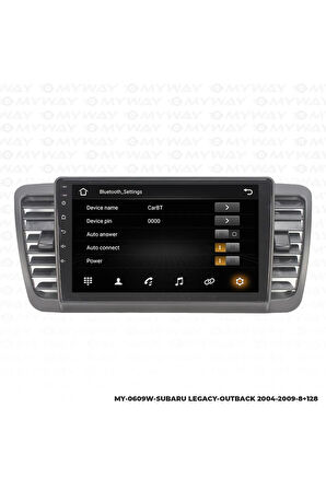 SUBARU OUTBACK 3 ANDROİD 12 MULTİMEDYA CARPLAY 4GB RAM+64GB HDD 2004-2009 NAVİGASYON EKRAN