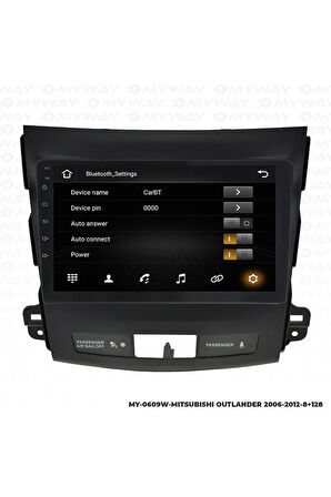 MİTSUBİSHİ OUTLANDER ANDROİD Uyumlu12 MULTİMEDYA CARPLAY 4GB RAM+64GB HDD 2006-2012 NAVİGASYON EKRAN