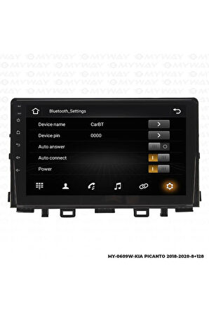 KİA PİCANTO ANDROİD 12 MULTİMEDYA CARPLAY 4GB RAM+64GB HDD 2018-2020 NAVİGASYON EKRAN