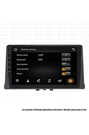 PEUGEOT RİFTER ANDROİD 12 MULTİMEDYA CARPLAY 4GB RAM+64GB HDD NAVİGASYON EKRAN