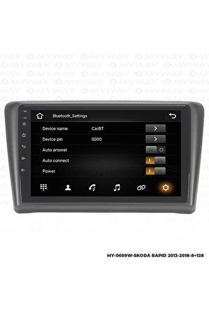 SKODA RAPİD ANDROİD 12 MULTİMEDYA CARPLAY 4GB RAM+64GB HDD NAVİGASYON EKRAN