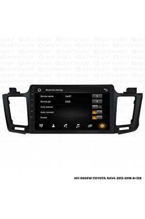 TOYOTA RAV4 ANDROİD 12 MULTİMEDYA CARPLAY 4GB RAM+64GB HDD 2013-2018 NAVİGASYON EKRAN