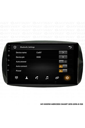 MERCEDES SMART ANDROİD 12 MULTİMEDYA CARPLAY 4GB RAM+64GB HDD 2015-2018 NAVİGASYON EKRAN