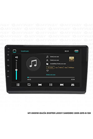 DACİA SANDERO ANDROİD 12 MULTİMEDYA CARPLAY 4GB RAM+64GB HDD 2009-2013 NAVİGASYON EKRAN