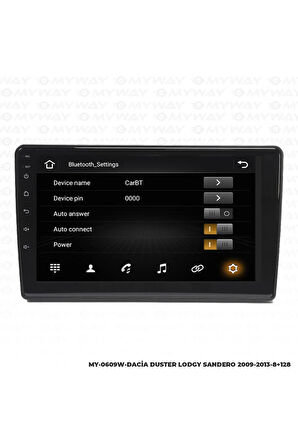 DACİA SANDERO ANDROİD 12 MULTİMEDYA CARPLAY 4GB RAM+64GB HDD 2009-2013 NAVİGASYON EKRAN