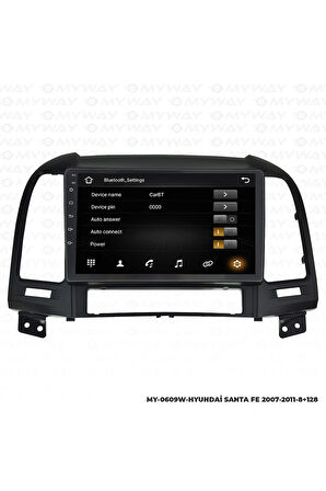 HYUNDAİ SANTA FE ANDROİD 12 MULTİMEDYA CARPLAY 4GB RAM+64GB HDD NAVİGASYON EKRAN