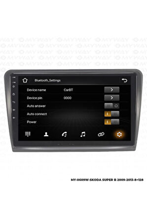 SKODA SUPERB ANDROİD 12 MULTİMEDYA CARPLAY 4GB RAM+64GB HDD 2009-2013 NAVİGASYON EKRAN