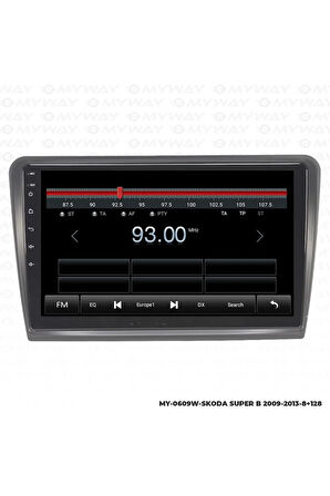 SKODA SUPERB ANDROİD 12 MULTİMEDYA CARPLAY 4GB RAM+64GB HDD 2009-2013 NAVİGASYON EKRAN