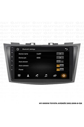 TOYOTA AVENSİS ANDROİD 12 MULTİMEDYA CARPLAY 4GB RAM+64GB HDD 2002-2008 NAVİGASYON EKRAN