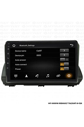 RENAULT TALİANT ANDROİD 12 MULTİMEDYA CARPLAY 4GB RAM+64GB HDD NAVİGASYON EKRAN