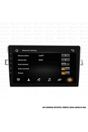 TOYOTA VERSO ANDROİD 12 MULTİMEDYA CARPLAY 4GB RAM+64GB HDD 2004-2009 NAVİGASYON EKRAN