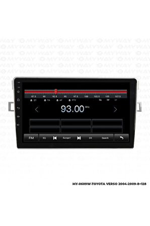 TOYOTA VERSO ANDROİD 12 MULTİMEDYA CARPLAY 4GB RAM+64GB HDD 2004-2009 NAVİGASYON EKRAN