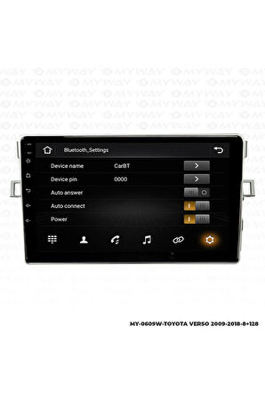 TOYOTA VERSO ANDROİD 12 MULTİMEDYA CARPLAY 4GB RAM+64GB HDD 2009-2018 NAVİGASYON EKRAN