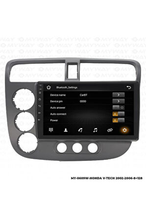 HONDA V-TECH 2 ANDROİD 12 MULTİMEDYA CARPLAY 4GB RAM+64GB HDD NAVİGASYON EKRAN