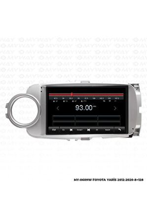 TOYOTA YARİS ANDROİD 12 MULTİMEDYA CARPLAY 4GB RAM+64GB HDD 2012-2020 NAVİGASYON EKRAN