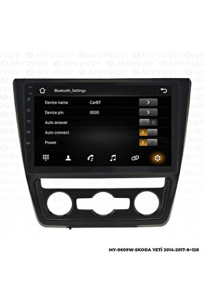 SKODA YETİ ANDROİD 12 MULTİMEDYA CARPLAY 4GB RAM+64GB HDD 2014-2017 NAVİGASYON EKRAN