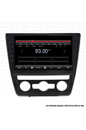 SKODA YETİ ANDROİD 12 MULTİMEDYA CARPLAY 4GB RAM+64GB HDD 2014-2017 NAVİGASYON EKRAN