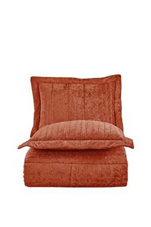 Elart Comfort yeni nesil uykuseti - 3 parça Velvet Tarçın (230x220cm)