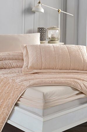 Elart Velvet  Kadife Comfort Set Modern Uyku Seti Tek Kişilik Cappuccino 2 Parça