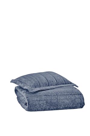 Elart Velvet Kadife Comfort Set Modern Uyku Seti Tek Kişilik Mavi 2 Parça