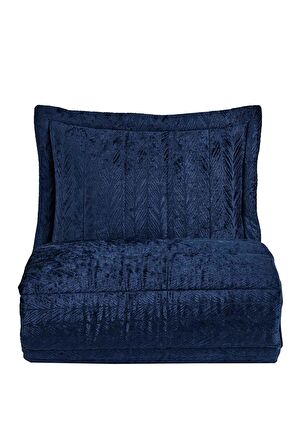 Elart Velvet Kadife Comfort Set Modern Uyku Seti Tek Kişilik Lacivert 2 Parça