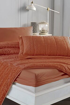 Elart Velvet Kadife Comfort Set Modern Uyku Seti Tek Kişilik Tarçın 2 Parça