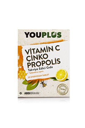 Vitamin C Çinko Propolis 20 Efervesan Tablet