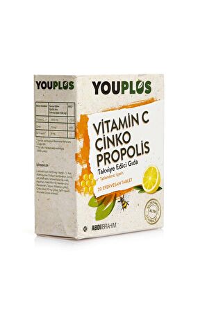 Vitamin C Çinko Propolis 20 Efervesan Tablet
