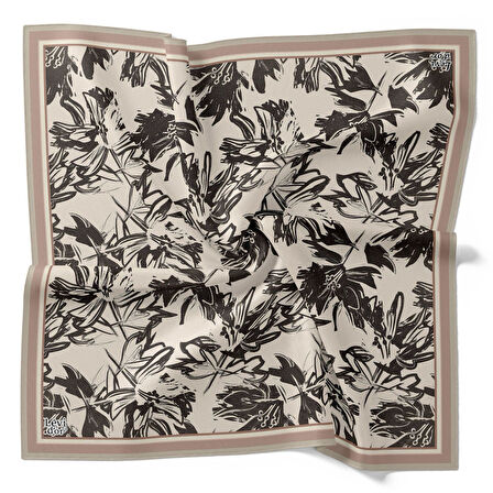 Levidor Tivil İpek Eşarp 4091 - 12 Pembe Karışık Desen