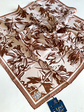 Levidor Tivil İpek Eşarp 4091 - 11 Pembe Karışık Desen