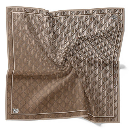 Levidor Tivil İpek Eşarp 4119 - 3 Kahverengi Karışık Desen