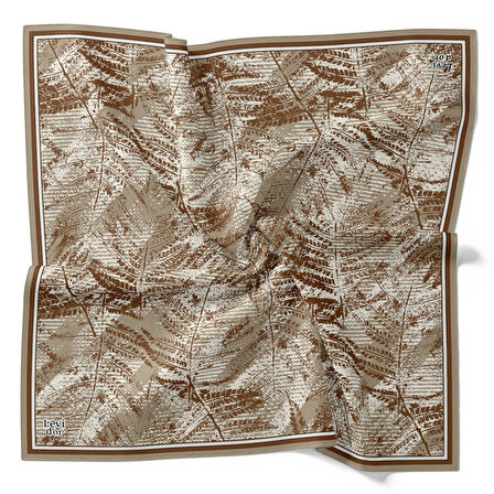 Levidor Tivil İpek Eşarp 4120 - 2 Kahverengi Karışık Desen