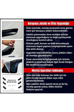 Dacia Duster Uyumlu 2018-2024 Abs Kaput Rüzgarlığı