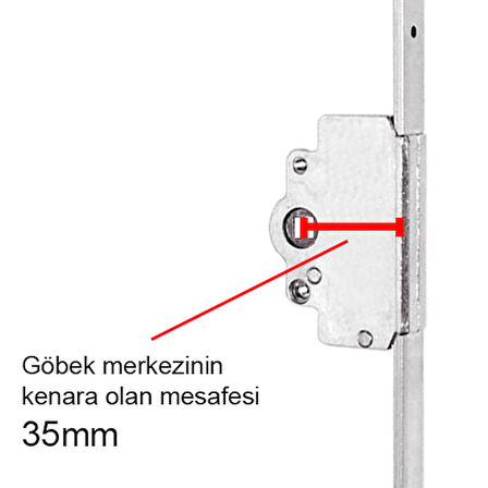 Aletçantam Pvc Pimapen Geniş Göbek İspanyolet Balkon Kapı Kilidi - 180cm