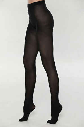 2'li Paket Siyah Natural Koton Pamuklu Külotlu Çorap