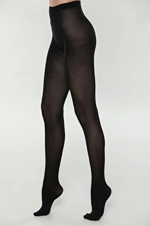 2'li Paket Siyah Natural Koton Pamuklu Külotlu Çorap