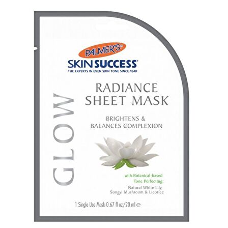 Palmer's Skin Success Glow Radiance Sheet Mask 20 ml Aydınlatıcı Maske 