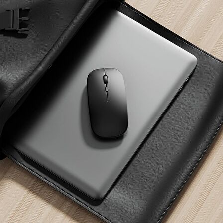 TechTic Sessiz Wireless Bluetooth Kablosuz Mouse Ergonomik Şarjlı 2.4Ghz Fare