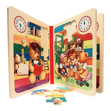 Kitap Şeklinde Ahşap Puzzle