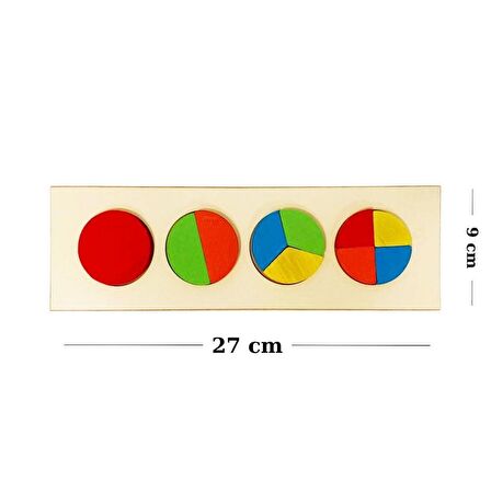 Ahşap Daire Geometrik Şekillerle Öğrenme Eğitici Oyunu