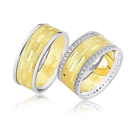 Taşlı Altın Alyans 0102-3