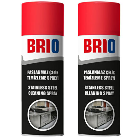 Brio Paslanmaz Çelik Temizleme, Parlatma Spreyi 2'li 400 Ml