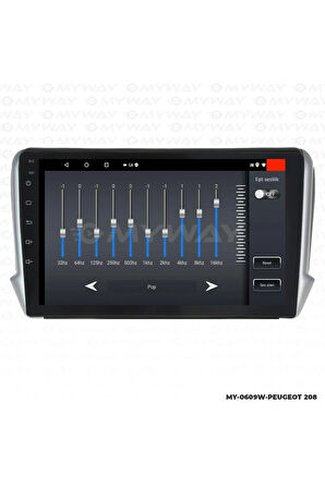 PEUGEOT 208 ANDROİD 12 MULTİMEDYA CARPLAY 2GB RAM+32GB HDD NAVİGASYON EKRAN