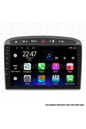 PEUGEOT 308 ANDROİD 12 MULTİMEDYA CARPLAY 2GB RAM+32GB HDD NAVİGASYON EKRAN